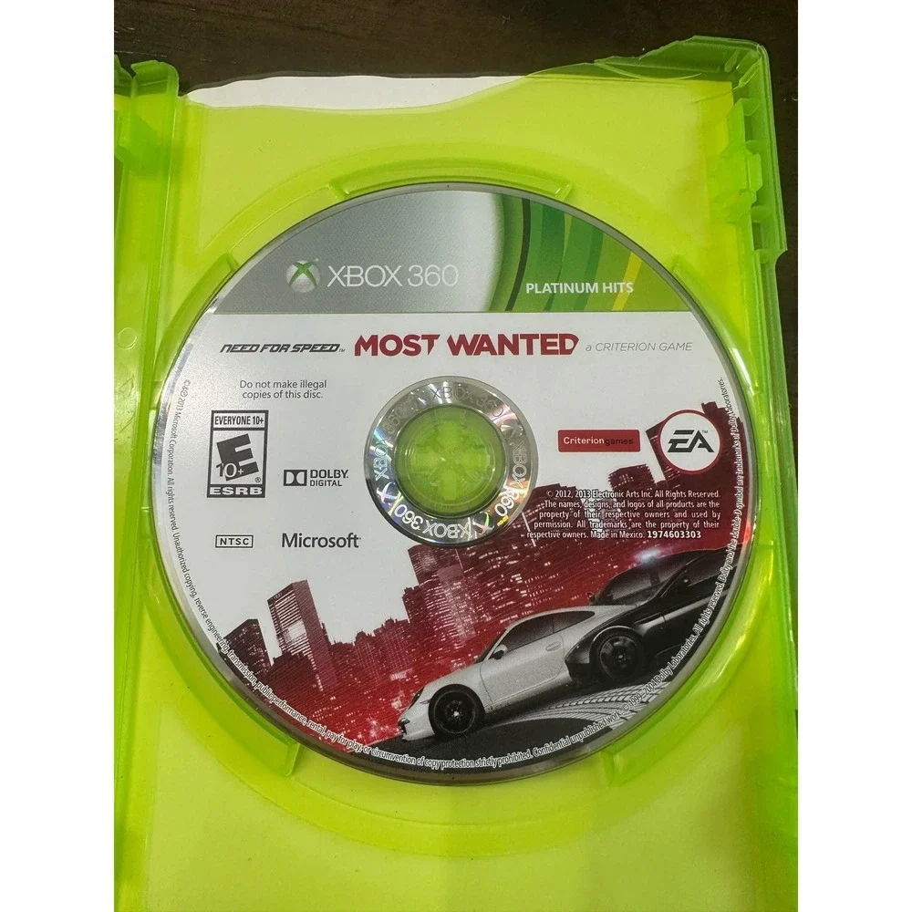 Need for Speed Most Wanted Xbox 360 Platinum Hits Criterion Games Racing EA